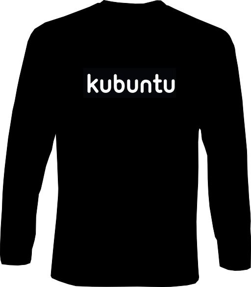 Langarm-Shirt - kubuntu Schrift