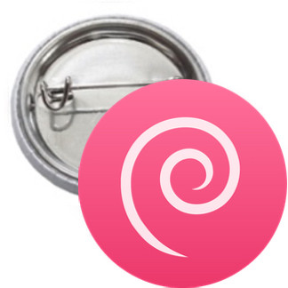 Ansteckbutton - Debian Logo einfach