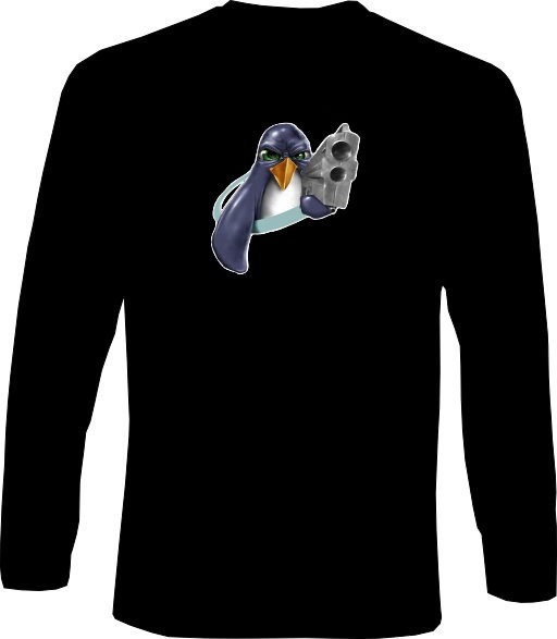 Langarm-Shirt - Tux Gun