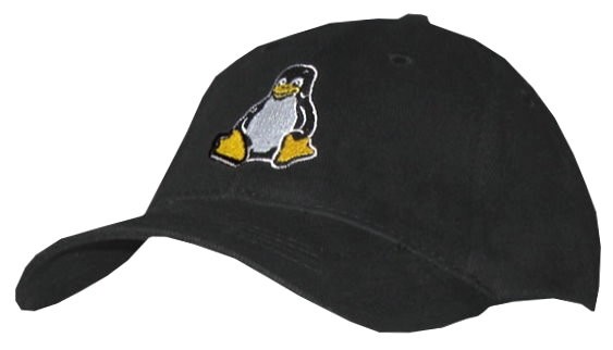 Baseballcap Tux - schwarz