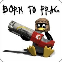 Notebook-Sticker - Born to frag