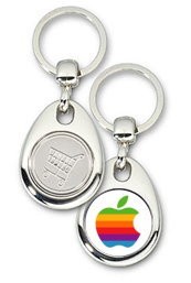 Schlüsselanhänger - Metall - Apple - Einkaufswagen-Chip