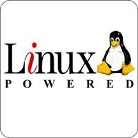 Notebook-Sticker - Linux powered