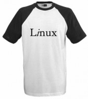 T-Shirt - Linux - schwarz/weiss