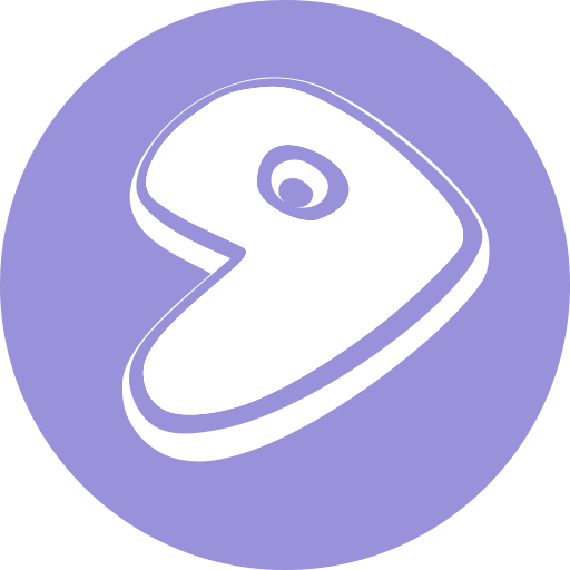 Notebook-Sticker - Gentoo Logo - rund