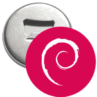 Flaschenöffner + Magnet - Debian Logo