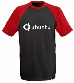 T-Shirt - ubuntu - schwarz/rot