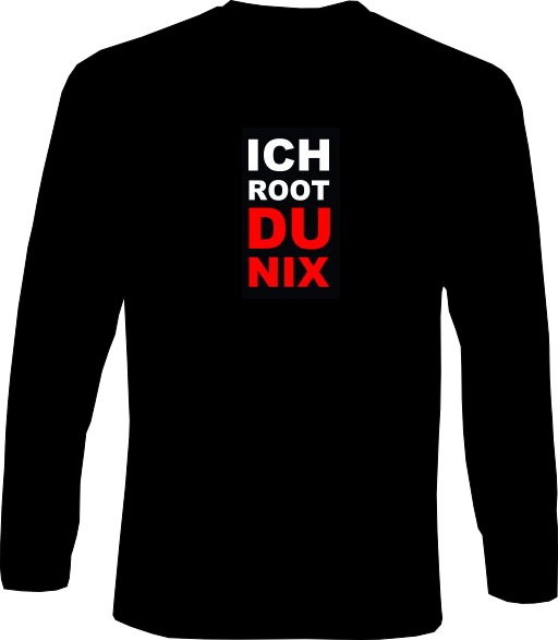 Langarm-Shirt - Ich root du nix