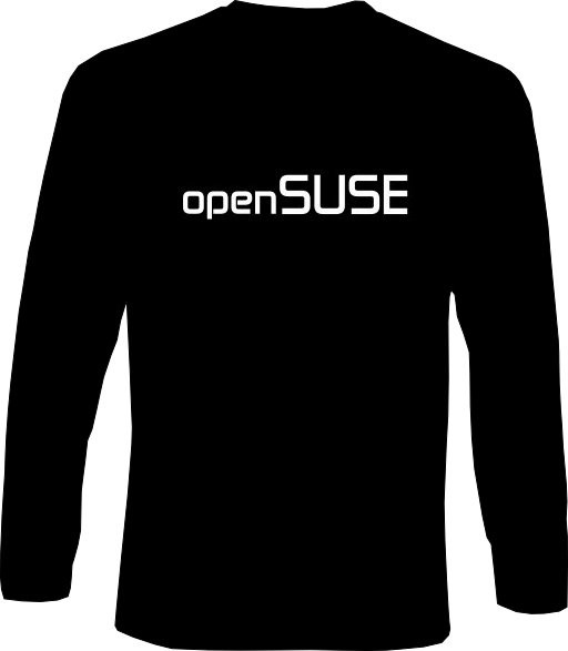 Langarm-Shirt - openSUSE Schrift