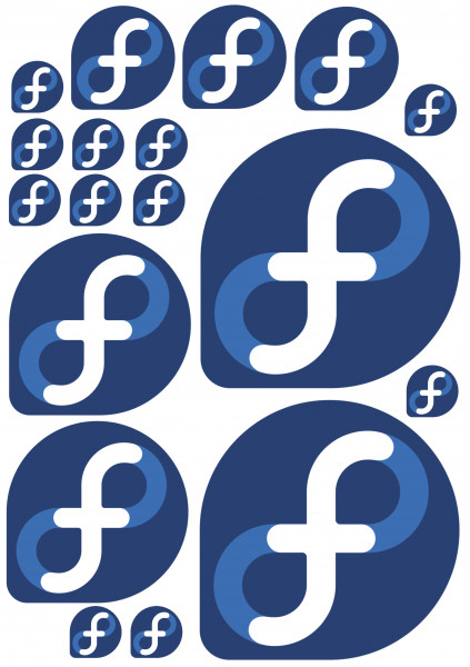 Maxi-Sticker - Fedora A4