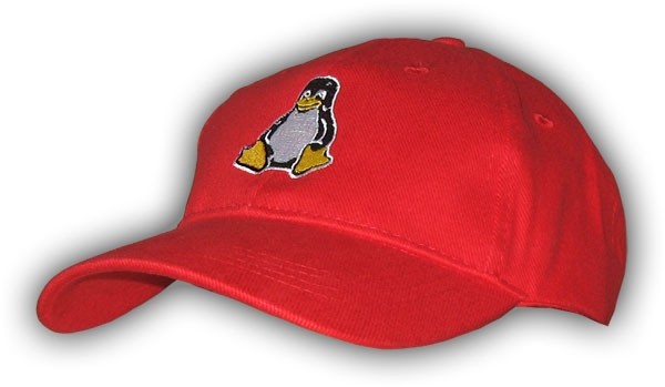 Baseballcap Tux - rot